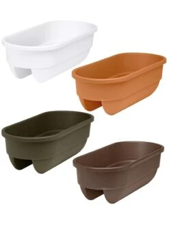 2' X 4' Railing Planter, 25" -Green Works Shop 34336 001E tif