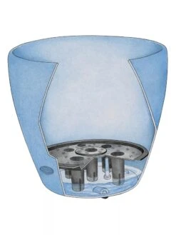 Viva Round Self-Watering Rolling Planter, 17.25” Diameter -Green Works Shop 39325 002