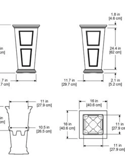 Fairfield Self-Watering Tall Patio Planters, 28” 17 Fairfield Self-Watering Tall Patio Planters, 28” -Green Works Shop 39342 15V tif