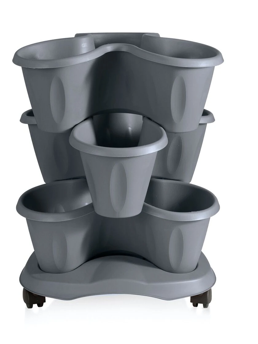 Trifoglio 3-Tier Planter On Wheels 4 Trifoglio 3-Tier Planter On Wheels - Image 2
