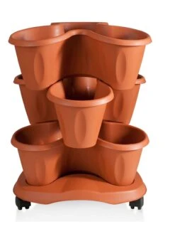 Trifoglio 3-Tier Planter On Wheels 10 Trifoglio 3-Tier Planter On Wheels -Green Works Shop 3 4 crop 8613625 05V