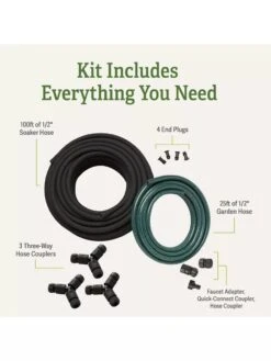 Garden Row Snip-n-Drip Soaker System -Green Works Shop 8587042 inclusion