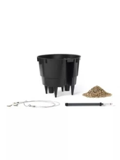 Lechuza® Nido Cottage Wicker Hanging Planter -Green Works Shop 8591154WT 001V tif