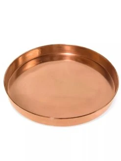 Large Round Copper Plant Tray, 14" -Green Works Shop 8593531 1173 tif