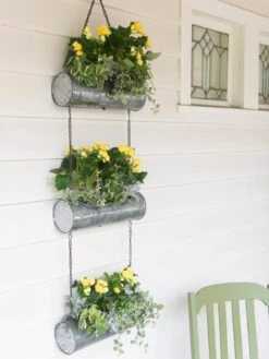 Galvanized Hanging Triple Planter 11 Galvanized Hanging Triple Planter -Green Works Shop 8595213 1108 tif