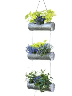 Galvanized Hanging Triple Planter 15 Galvanized Hanging Triple Planter -Green Works Shop 8595213 6967 tif