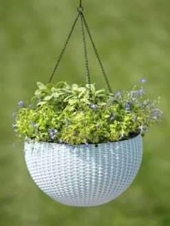 Weave Self-Watering Hanging Basket, 14" -Green Works Shop 8596490 10307 tif