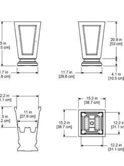 Kensington Self-Watering Tall Patio Planter, 25" -Green Works Shop 8598549 07V tif