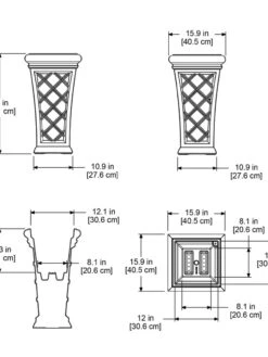 Carolina Self-Watering Tall Planter, 28" -Green Works Shop 8598645 11V tif