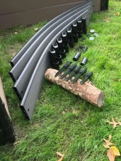 Curved Composite Landscape Edging Kit With 1" Boards -Green Works Shop 8599404 16V tif