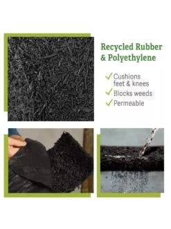 Recycled Rubber Mulch Edging, 12’ X 6” 8 Recycled Rubber Mulch Edging, 12’ X 6” -Green Works Shop 8599854 material GSC