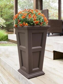 Fairfield Self-Watering Tall Patio Planters, 34” -Green Works Shop 8600109 03V tif
