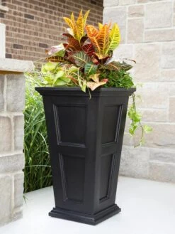 Fairfield Self-Watering Tall Patio Planters, 34” -Green Works Shop 8600109 16V tif