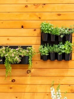 8 Pot Metal Wall Planter -Green Works Shop 8609195 6250 tif