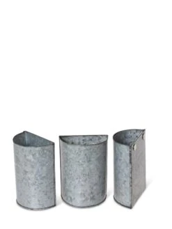 Mini Magnetic Galvanized Planter Pockets, Set Of 3 -Green Works Shop 8609216 8714 tif