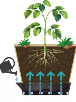 VegTrug® Build-a-Barrel Wooden Planter With Self-Watering Reservoir Tray, 18" -Green Works Shop 8610253 05V tif