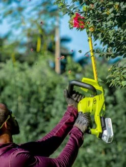 Sun Joe 24V-HT22-LTE 24-Volt ION+ Cordless Hedge Trimmer Kit | 22-Inch | W/ 2.0-Ah Battery And Charger -Green Works Shop 8610657 08v