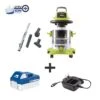 Sun Joe 24V-WDV6000 24-Volt ION+ Cordless Portable Stainless Steel Wet/Dry Vacuum Kit | 5.3 Gal | W/ 4.0-Ah Battery And Charger -Green Works Shop 8610658 01v sun joe cordless wet dry vacuum kit