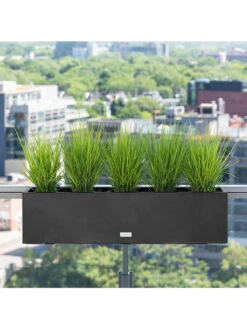 Veradek Metallic Series Railing Planters -Green Works Shop 8611610 05v