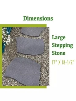 Recycled Rubber Flagstone Stepping Stone -Green Works Shop 8612235 1