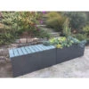 Nice Aluminum Trough Planters With Bench Top, 20"x46"x40" High -Green Works Shop 8612377 01v