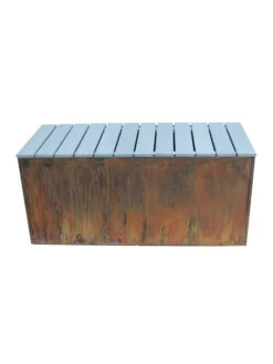 Nice Corten Trough Planters With Bench Top -Green Works Shop 8612399 01v