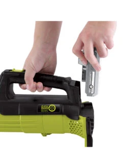 Sun Joe® 24V ION+ 2.0-Ah Cordless Compact Turbine Jet Blower, 100-MPH 350-CFM -Green Works Shop 8612516 10v