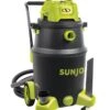 Sun Joe® 16-Gal 1200W 6.5 Pk HP Wet/Dry Shop Vac, HEPA Filtration, Wheeled W/Attachments -Green Works Shop 8612524 02v sun joe 16 gal 1200w hp wet dry shop hep vac swd16000