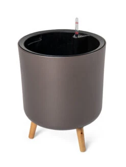 Ava Self-Watering Round Planter -Green Works Shop 8612692 298 ava self watering round planter coffee
