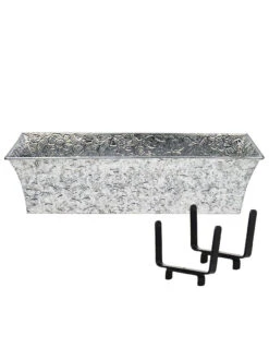 Achla Designs Handrail Flowerbox Bracket Kit For Rail -Green Works Shop 8612883 01v achla designs handrail flowerbox bracket kit for 2x4 inch rail