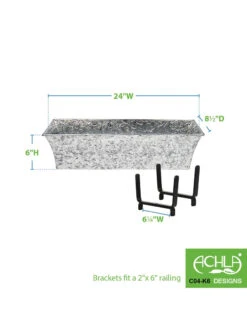 Achla Designs Handrail Flowerbox Bracket Kit For Rail -Green Works Shop 8612884 02v