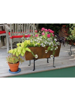 Achla Designs Copper Flower Box With Folding Stand -Green Works Shop 8612914 04v