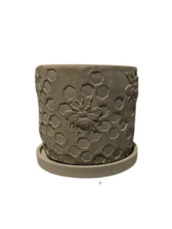 Concrete Honeycomb Bee Planter -Green Works Shop 8613044 01v