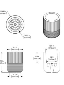Arden Round Planter 21 Arden Round Planter -Green Works Shop 8613267 01V tif