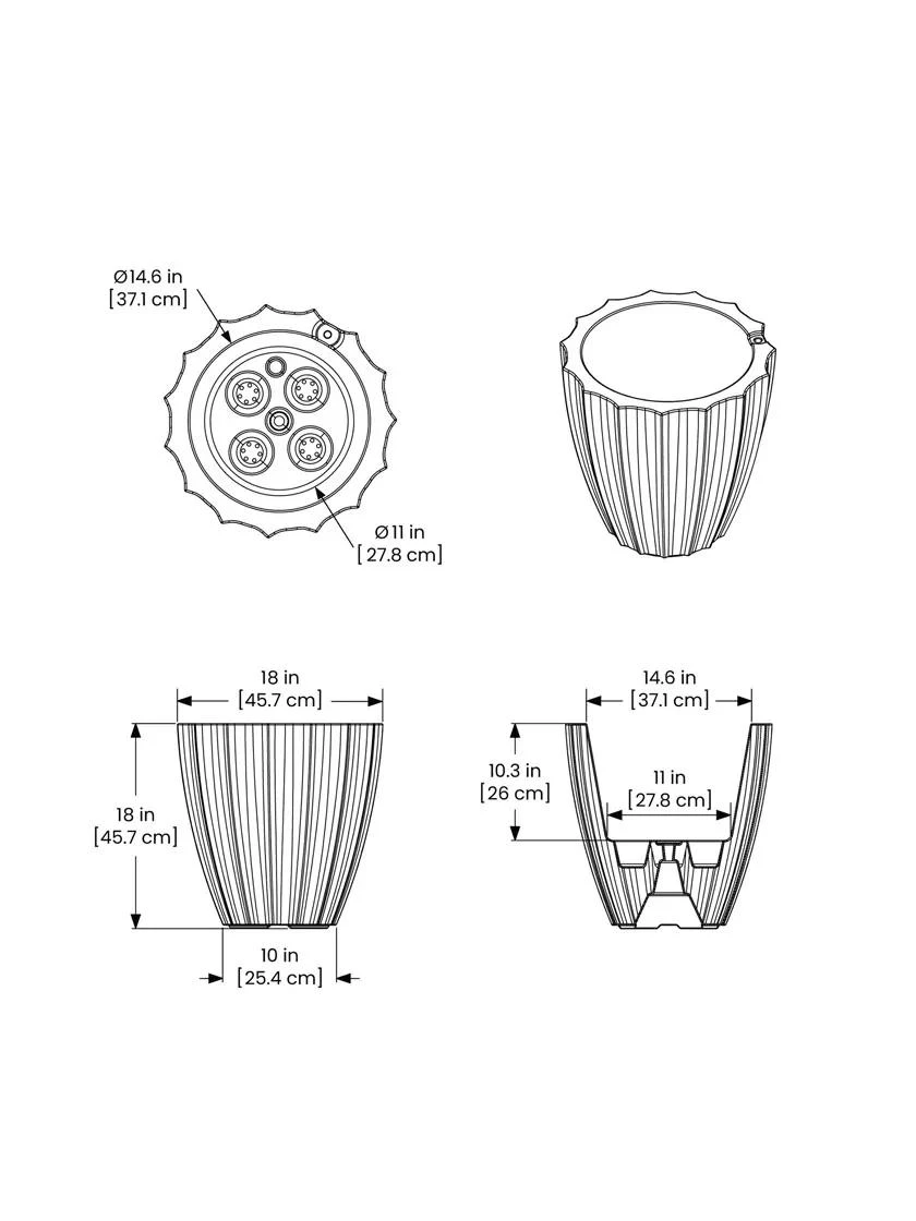 Sedona Round Planter, 18" Diameter 5 Sedona Round Planter, 18" Diameter - Image 3